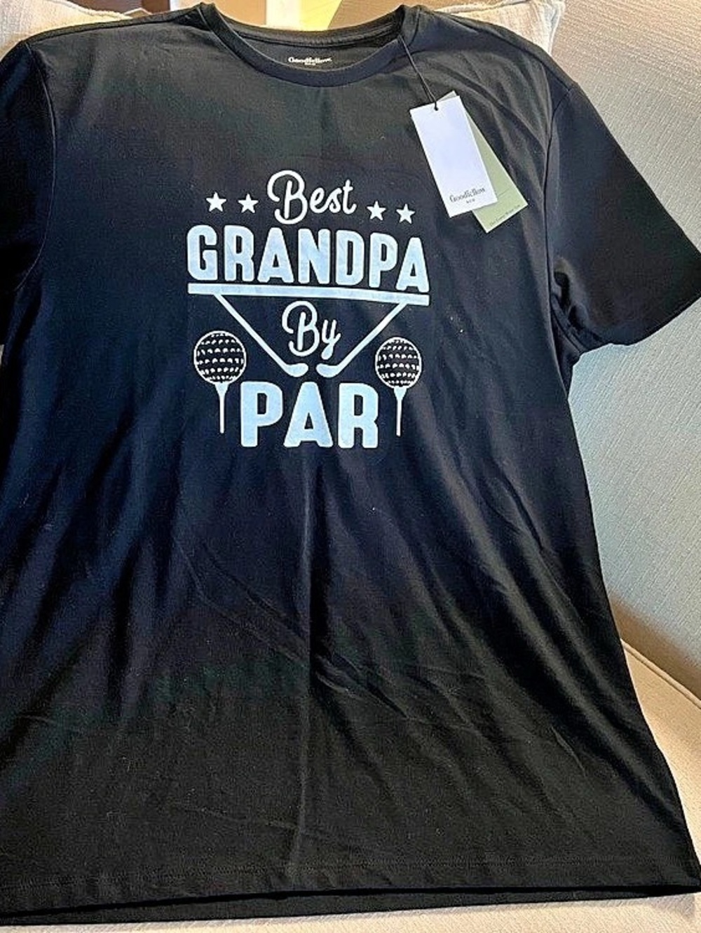Goodfellow & Co Best Grandpa By Par Every Wear Tee Black & White Large